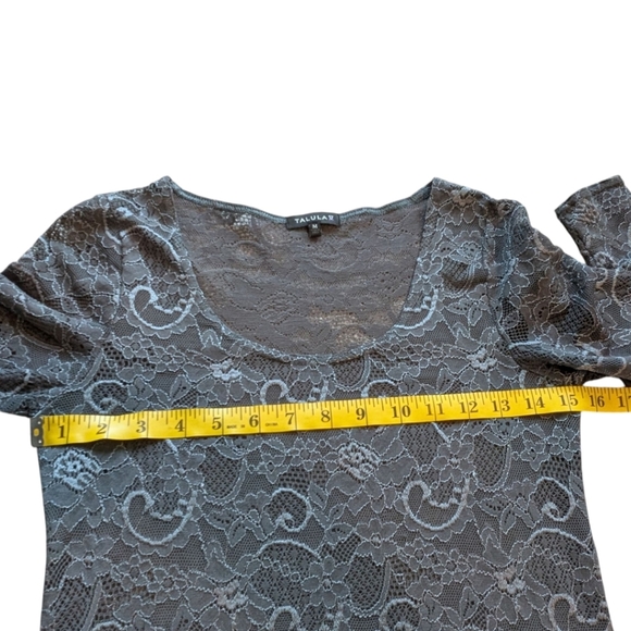 Aritzia Talula Clarendon Dress Lace Sheer Whimsigoth Y2K Women's M Fairy Grey - Picture 12 of 14